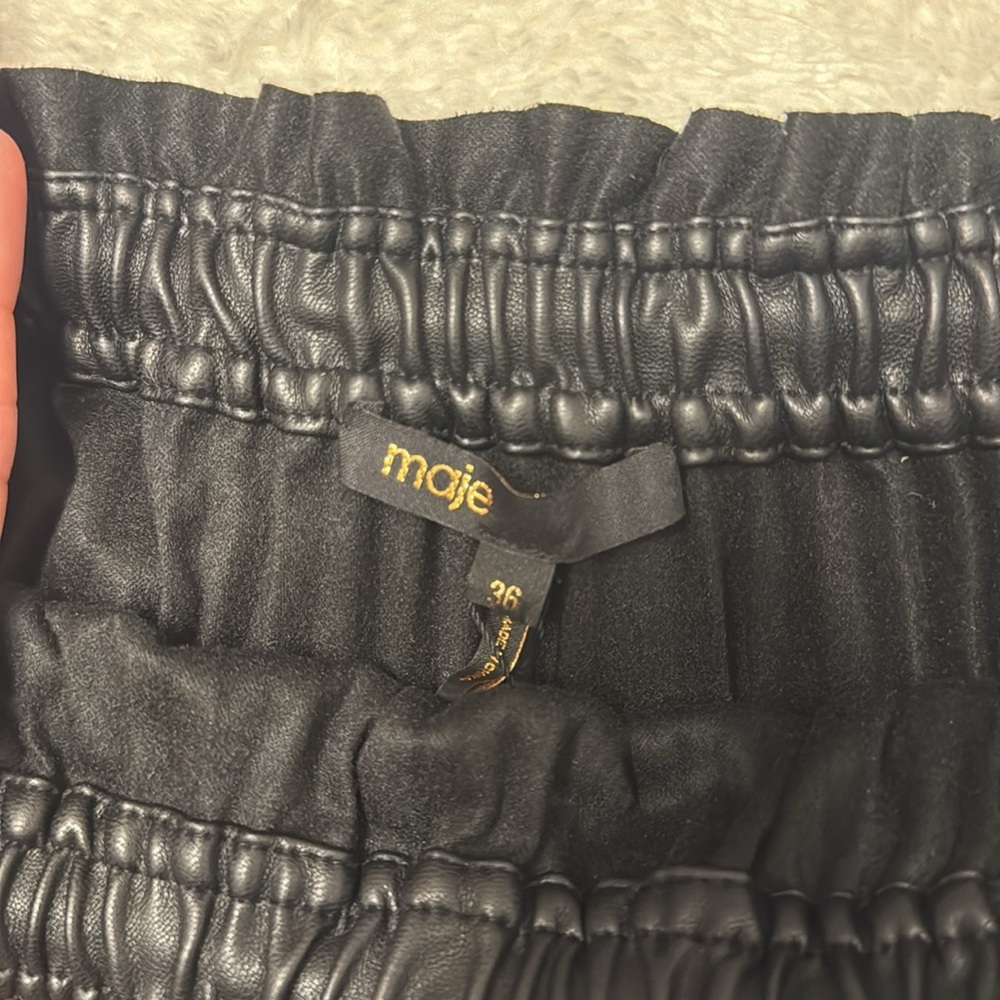 Maje Black Pleated Mini Skirt - Picture 5 of 5